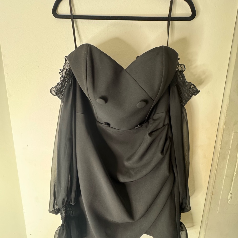 Elegant Black Off-Shoulder Dress
